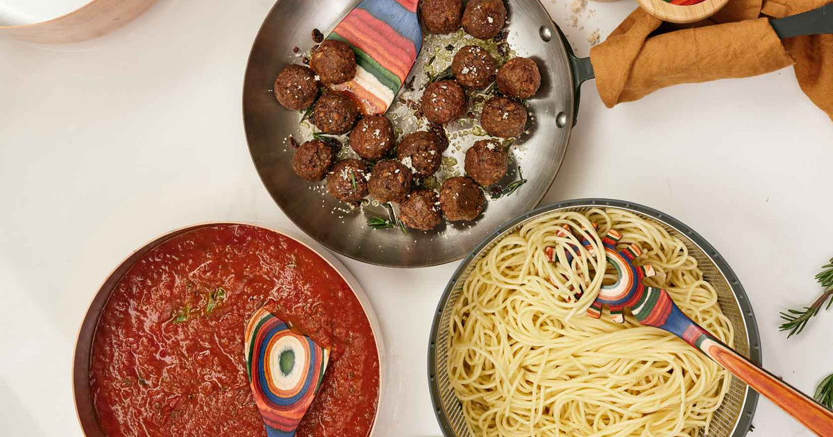 Baltique Malta Collection – Set Di 4 Utensili Da Cucina In Legno Di Betulla Colorato, Sicuri Per Pentole Antiaderenti, Cucchiaio, Spatola E Piatti, Ispirati Al Mediterraneo