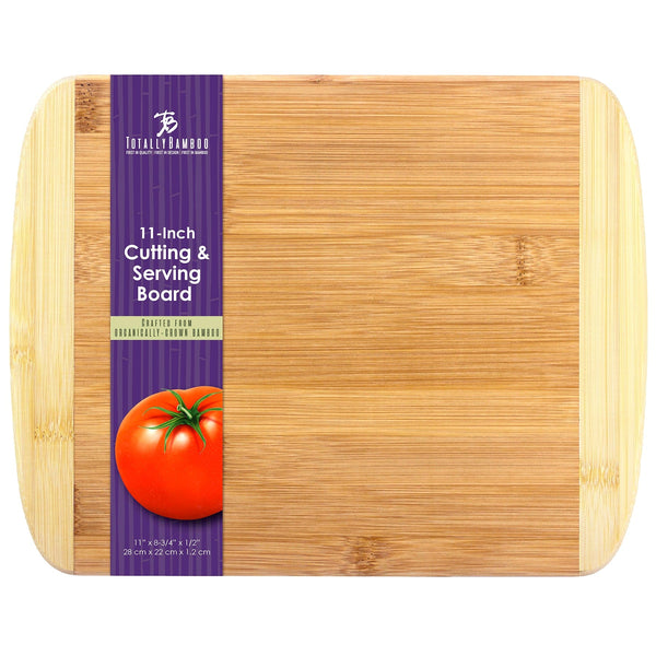 Bamboo Cutting Board with Silicone Handle, 11 x 8