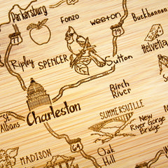 Totally Bamboo A Slice of Life West Virginia Serving and Cutting Board, 11" x 8-3/4"