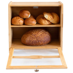 Totally Bamboo Double-Layer Farmhouse Bread Box