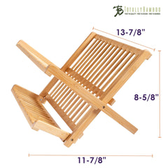 Totally Bamboo Compact Collapsible Bamboo Dish Drying Rack
