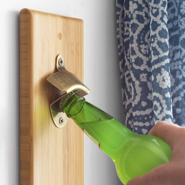 Wall Mounted Magnetic Bottle Opener - Holds Over 100 Caps