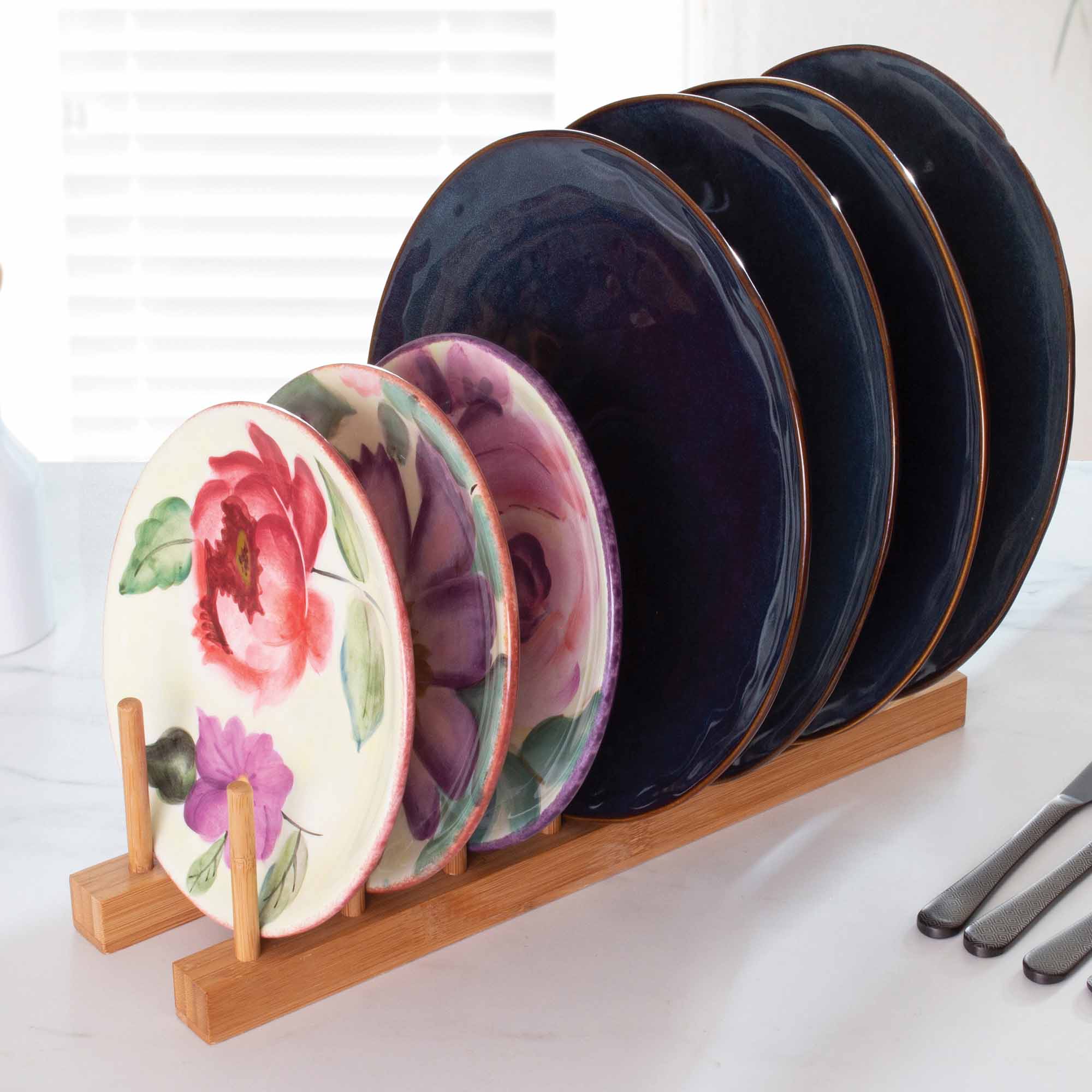 7-Slot Bamboo Rack – Totally Bamboo