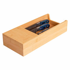 Totally Bamboo Universal Knife Caddy, Organizer and Holder for Drawer or Countertop