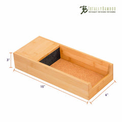 Totally Bamboo Universal Knife Caddy, Organizer and Holder for Drawer or Countertop