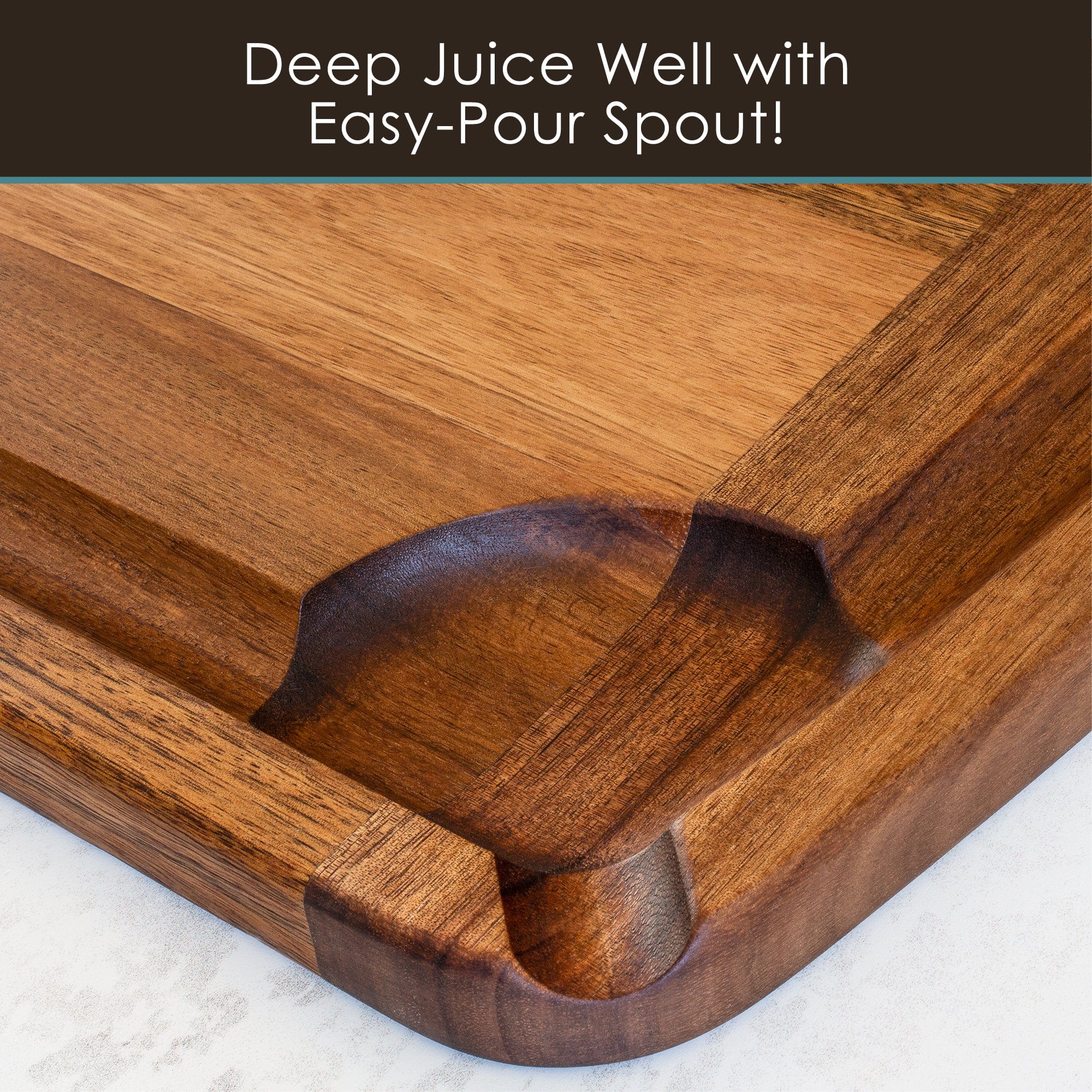 Totally Bamboo Rock & Branch® 600SI Large Acacia Wood Cutting Board with Juice Groove, 30" x 20"