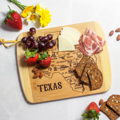 Totally Bamboo A Slice of Life Texas Serving and Cutting Board, 11" x 8-3/4"