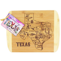 Totally Bamboo A Slice of Life Texas Serving and Cutting Board, 11" x 8-3/4"