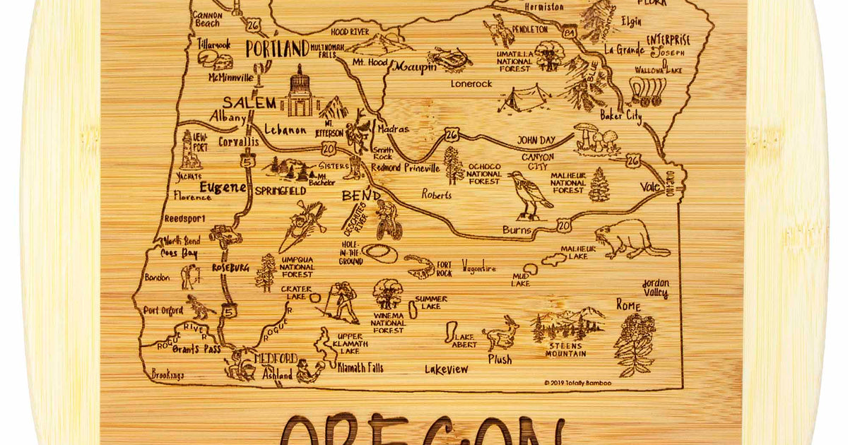 A Slice of Life Oregon Cutting Board, 11" x 8-3/4"