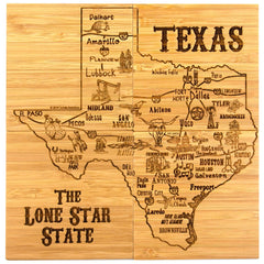Totally Bamboo Texas State Puzzle 4-Pc. Coaster Set with Case