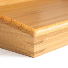 Totally Bamboo Butler's Serving Tray with Handles, 23" x 15" x 3"