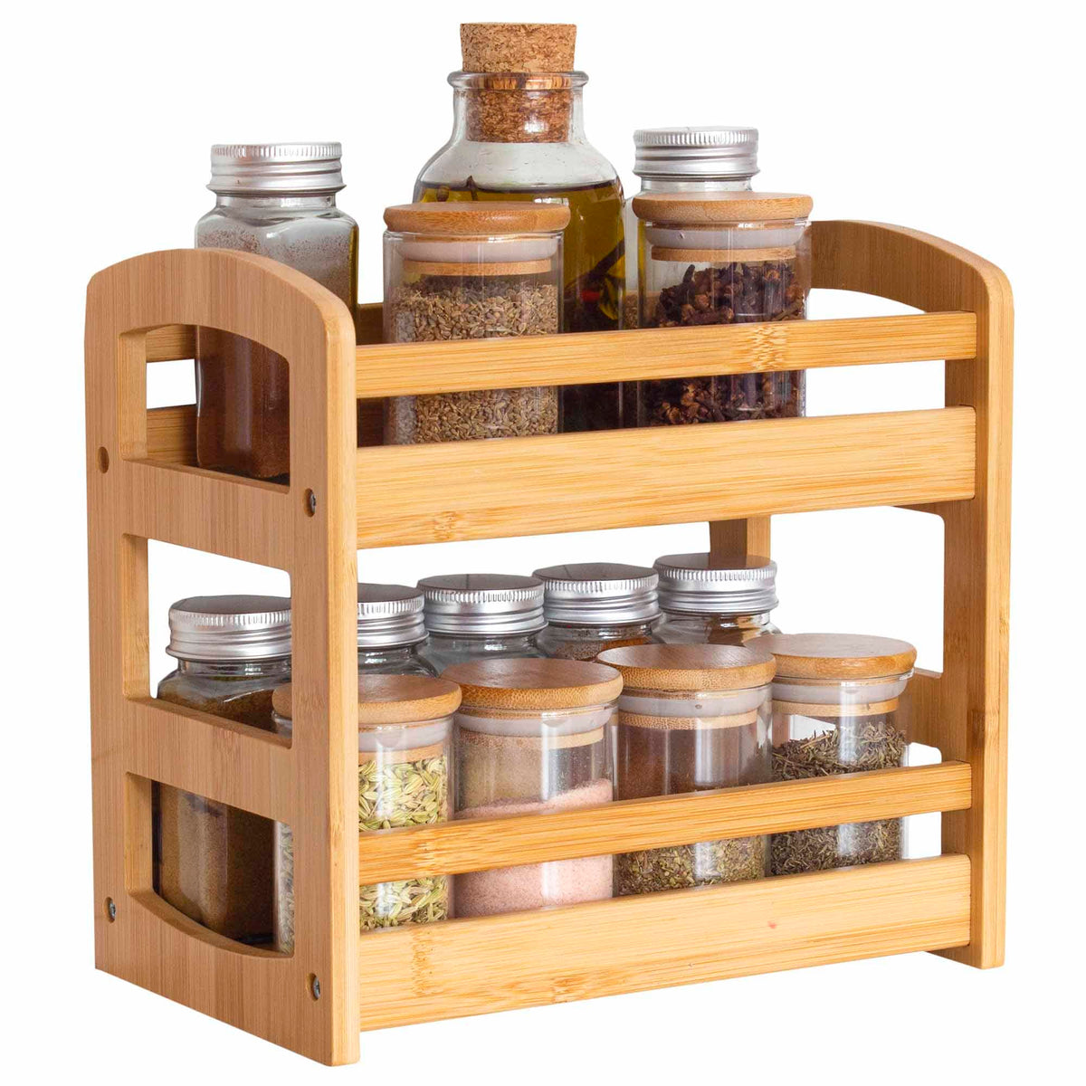 Bamboo spice rack organizer OEM wholesale