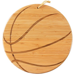 Totally Bamboo Basketball Shaped Serving & Cutting Board, 12" Diameter