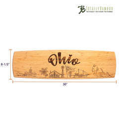 Totally Bamboo Ohio Extra-Large Charcuterie Board and Cheese Plate