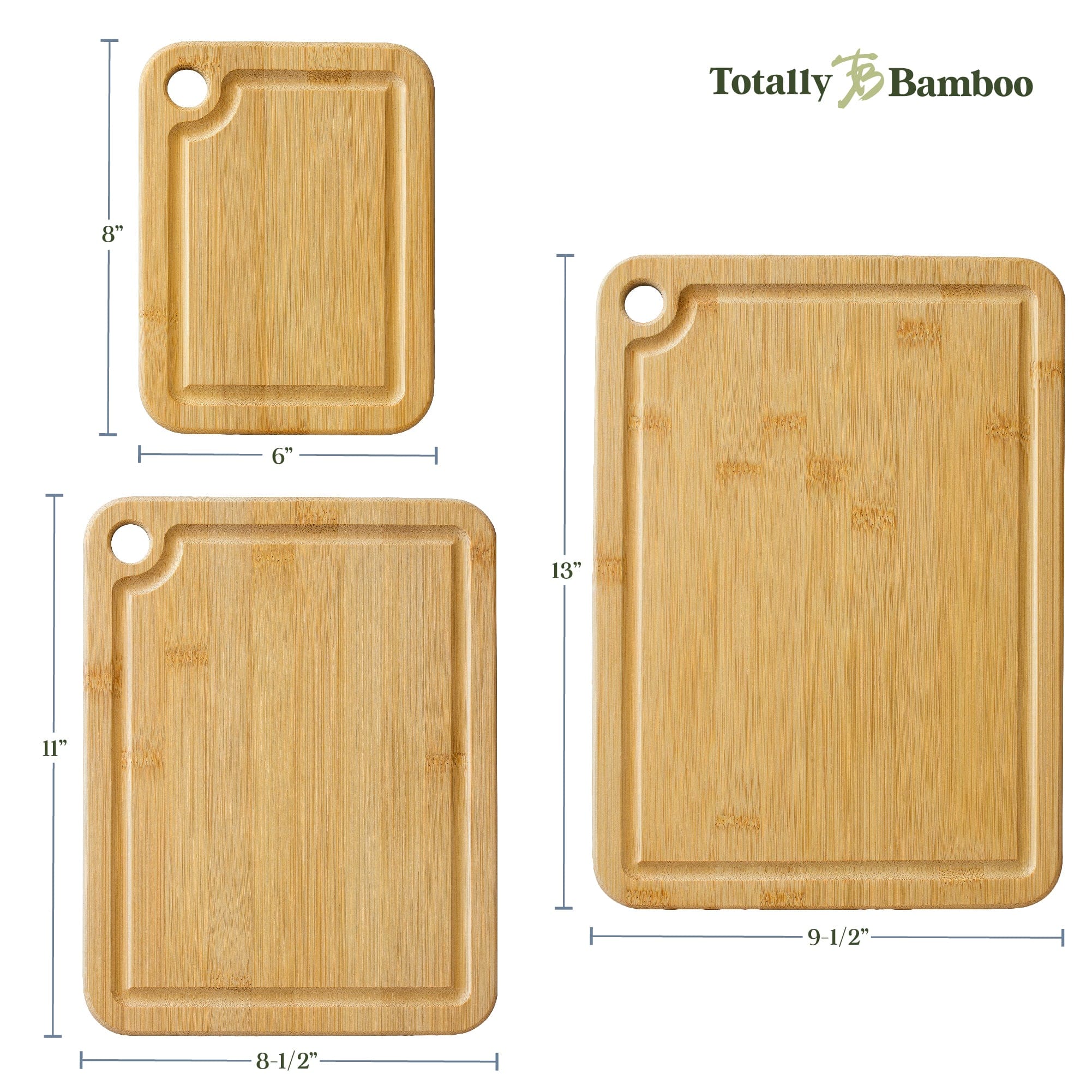 O'lala Bamboo Cutting Board L/Blue