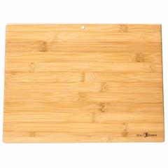 The Destination Colorado Cutting Board by Totally Bamboo, measuring 14-1/2" x 10-3/4", features a small hole near the top for hanging. Its natural wood grain and texture are visible, with "Totally Bamboo" elegantly labeled in the bottom right corner.