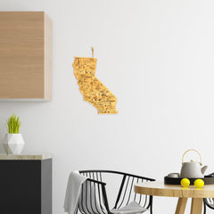 Totally Bamboo Destination California State Shaped Bamboo Serving and Cutting Board