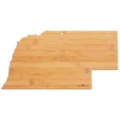 This Destination Nebraska Cutting Board by Totally Bamboo, measuring 17-3/4" x 9", is crafted from bamboo and beautifully showcases Nebraska with intricate laser-engraved artwork.