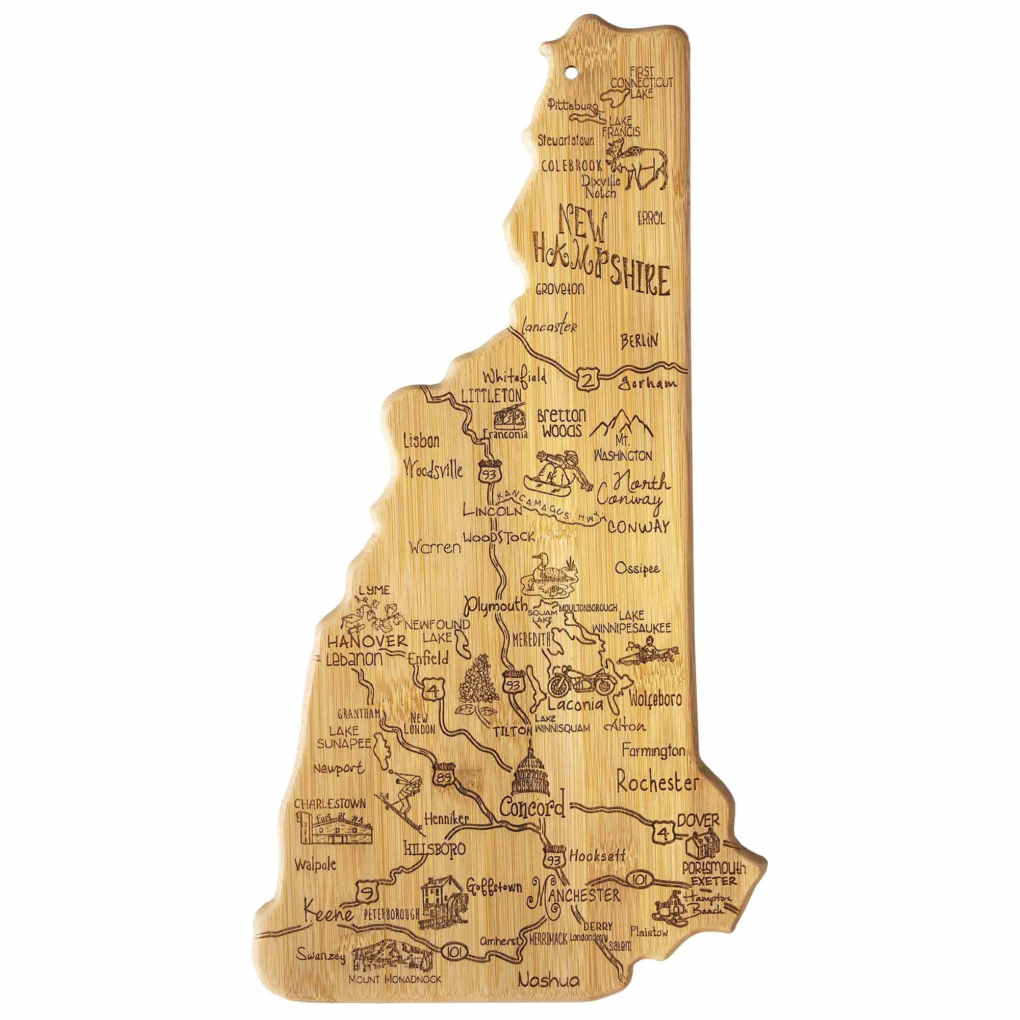 Destination New Hampshire Cutting Board, 9" x 17"