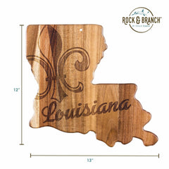 Totally Bamboo Rock & Branch® Origins Series Louisiana State Shaped Cutting & Serving Board