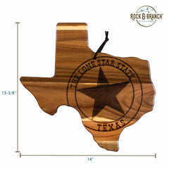 Totally Bamboo Rock & Branch® Origins Series Texas State Shaped Cutting & Serving Board