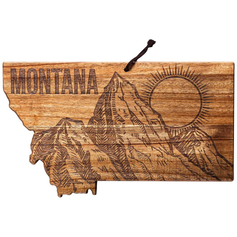 Totally Bamboo Rock & Branch® Origins Series Montana State Shaped Cutting and Serving Board