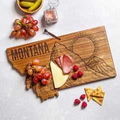 Totally Bamboo Rock & Branch® Origins Series Montana State Shaped Cutting and Serving Board