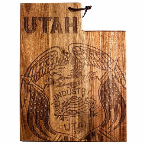 Totally Bamboo Rock & Branch® Origins Series Utah State Shaped Cutting and Serving Board