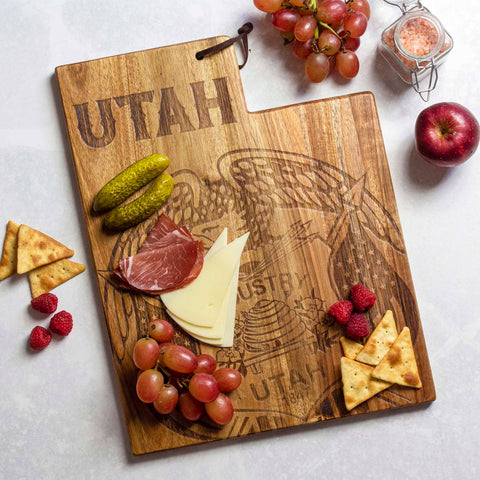 Totally Bamboo Rock & Branch® Origins Series Utah State Shaped Cutting and Serving Board