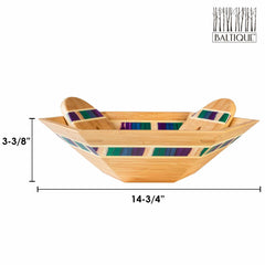 Totally Bamboo Baltique® Mumbai Collection 14" Salad Serving Bowl with Salad Hands