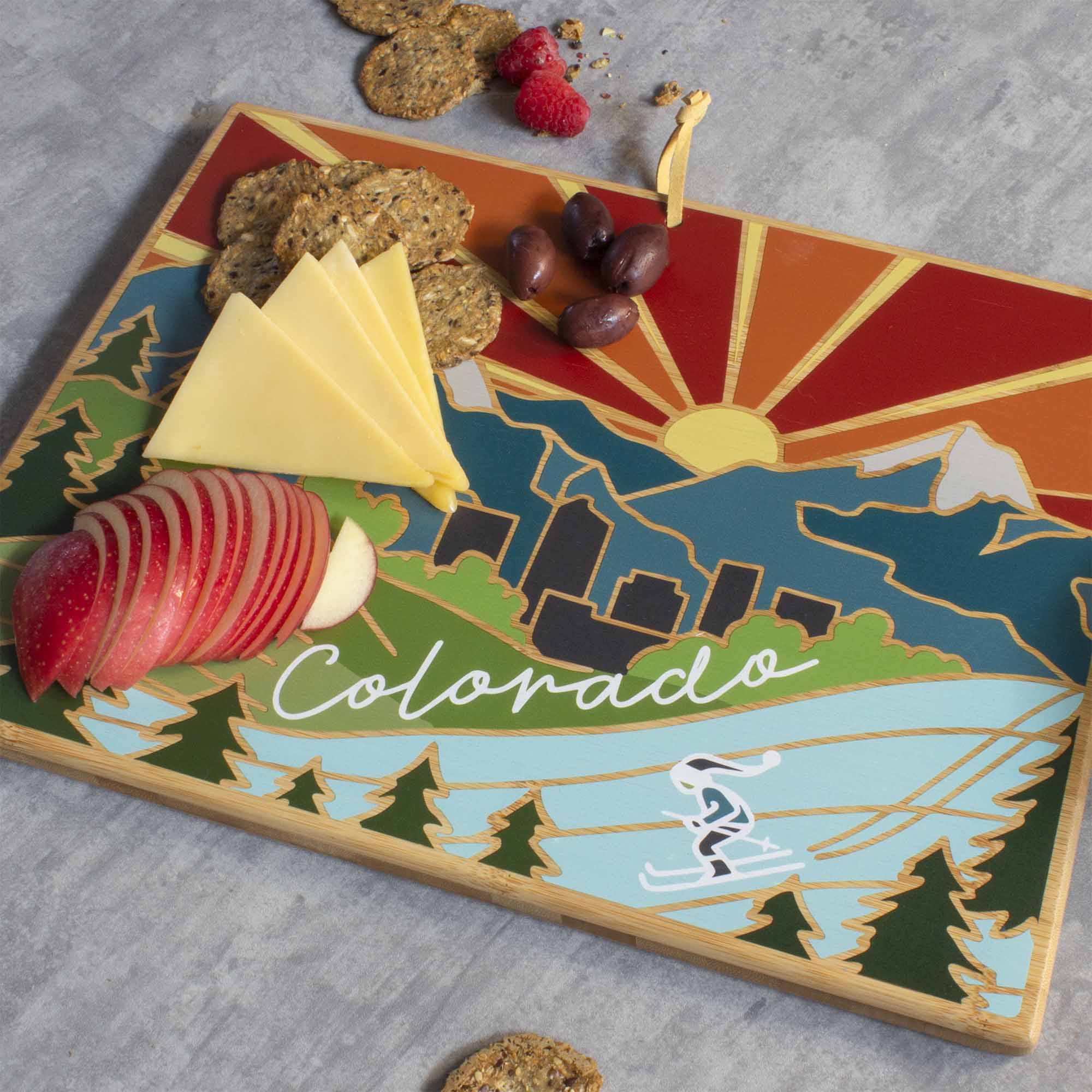 Colorado Cutting Board with Artwork by Summer Stokes – Totally Bamboo