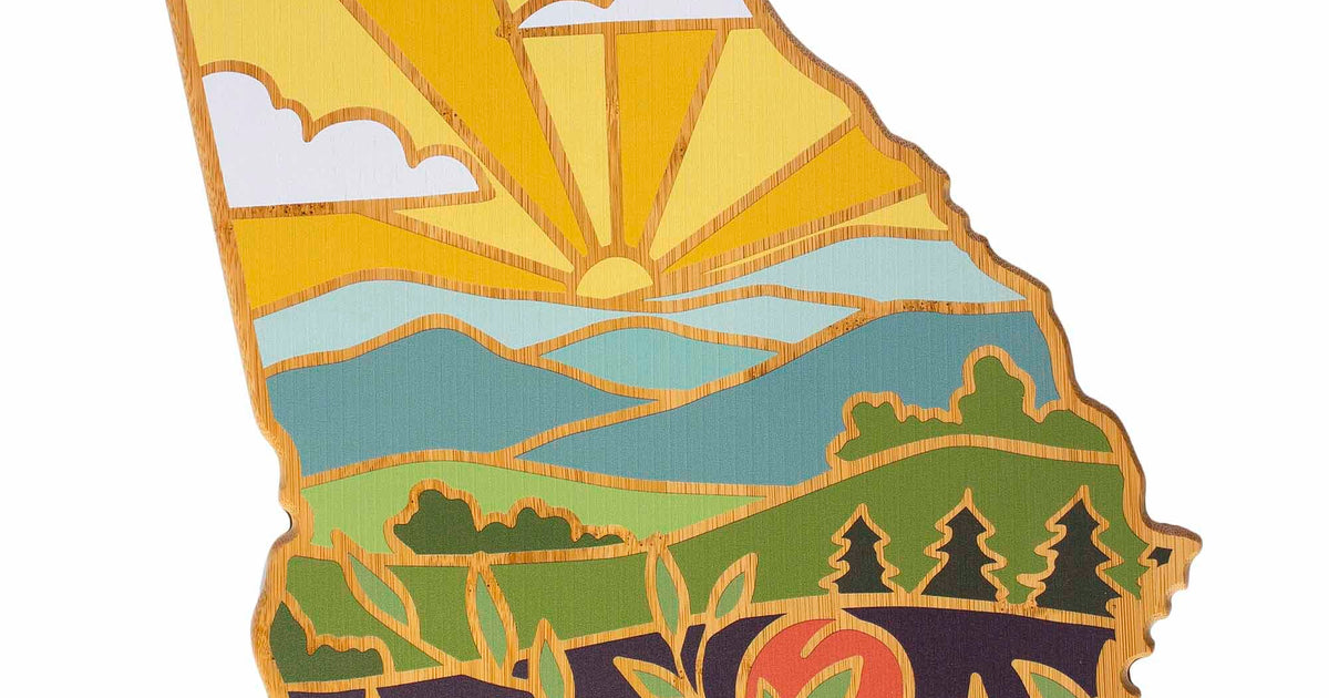 Georgia Cutting Board with Artwork by Summer Stokes – Totally Bamboo
