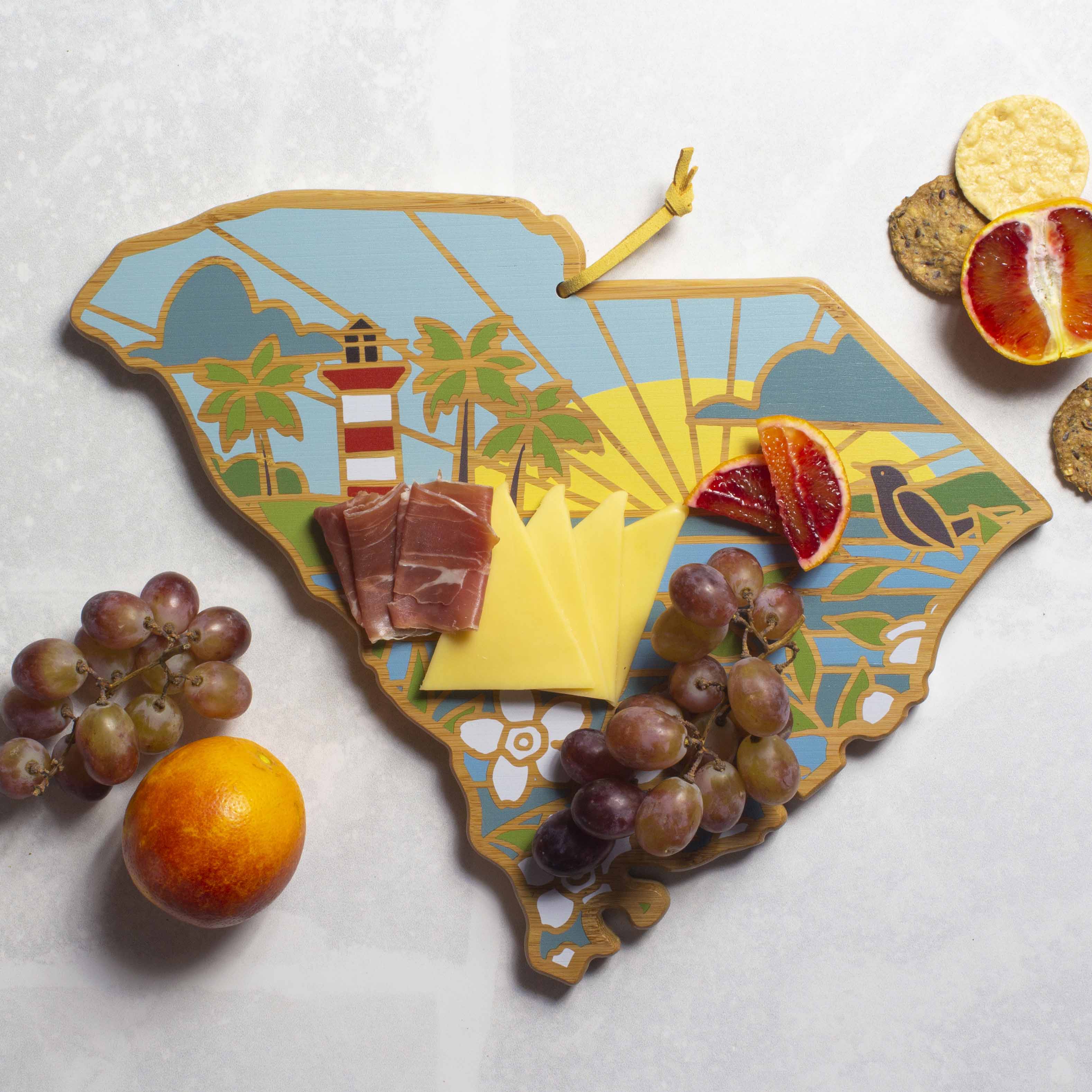 South Carolina Cutting Board with Artwork by Summer Stokes – Totally Bamboo