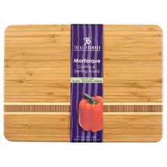 Totally Bamboo Martinique Serving & Cutting Board, 15" x 11"