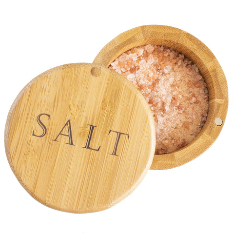 Totally Bamboo Salt Cellar with Magnetic Swivel Lid, Take Life with a  Grain of Salt