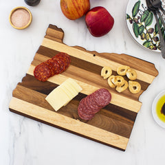 Totally Bamboo Rock & Branch® Shiplap Series Oregon State Shaped Wood Serving and Cutting Board