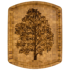 Totally Bamboo Family Tree Bamboo Carving Board with Etched Juice Groove, 19-1/2" x 15-3/4" x 1"