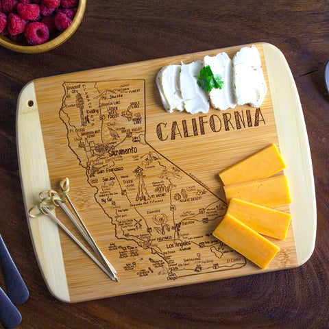 Totally Bamboo A Slice of Life California Serving and Cutting Board, 11" x 8-3/4"