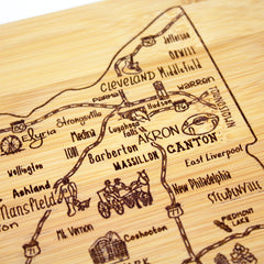 Totally Bamboo A Slice of Life Ohio Serving and Cutting Board, 11" x 8-3/4"