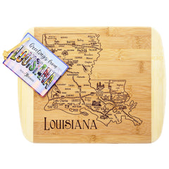 Totally Bamboo A Slice of Life Louisiana Serving and Cutting Board, 11" x 8-3/4"