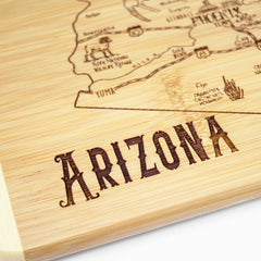Totally Bamboo A Slice of Life Arizona Serving and Cutting Board, 11" x 8-3/4"