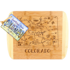 Totally Bamboo A Slice of Life Colorado Serving and Cutting Board, 11" x 8-3/4"