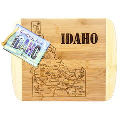 Totally Bamboo A Slice of Life Idaho Serving and Cutting Board, 11" x 8-3/4"