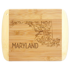 Totally Bamboo A Slice of Life Maryland Serving and Cutting Board, 11" x 8-3/4"
