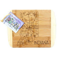 Totally Bamboo A Slice of Life Indiana Serving and Cutting Board, 11" x 8-3/4"