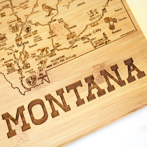 Totally Bamboo A Slice of Life Montana Serving and Cutting Board, 11" x 8-3/4"