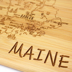 Totally Bamboo A Slice of Life Maine Serving and Cutting Board, 11" x 8-3/4"