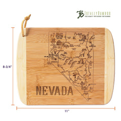 Totally Bamboo A Slice of Life Nevada Serving and Cutting Board, 11" x 8-3/4"