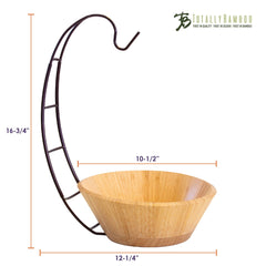 Totally Bamboo Fruit Bowl with Banana Hanger