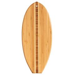 Totally Bamboo Li'l Surfer Surfboard Shaped Serving and Cutting Board, 14-1/2" x 6"
